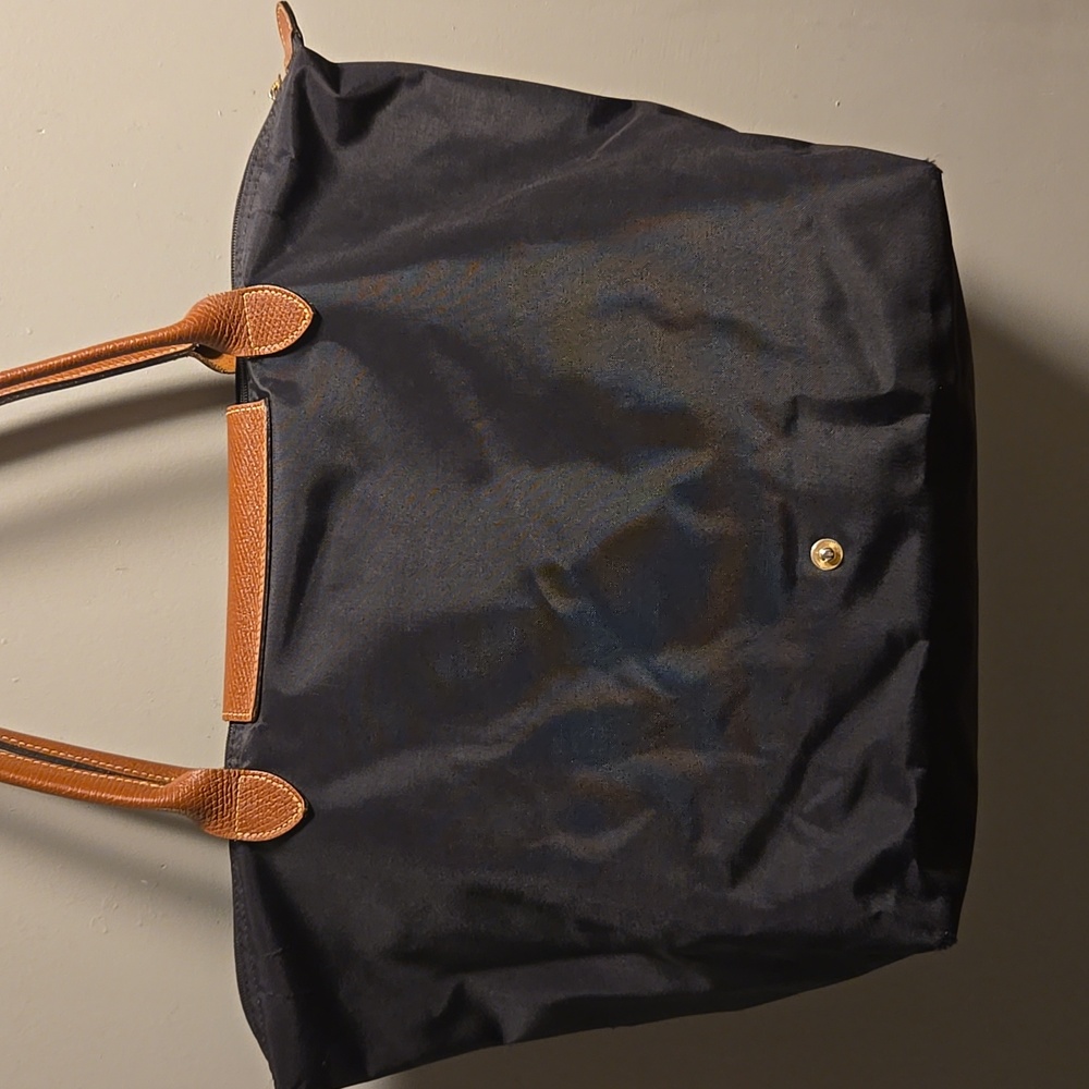 Longchamp Tote Black with Tan Leather Accents - Picture 6 of 9